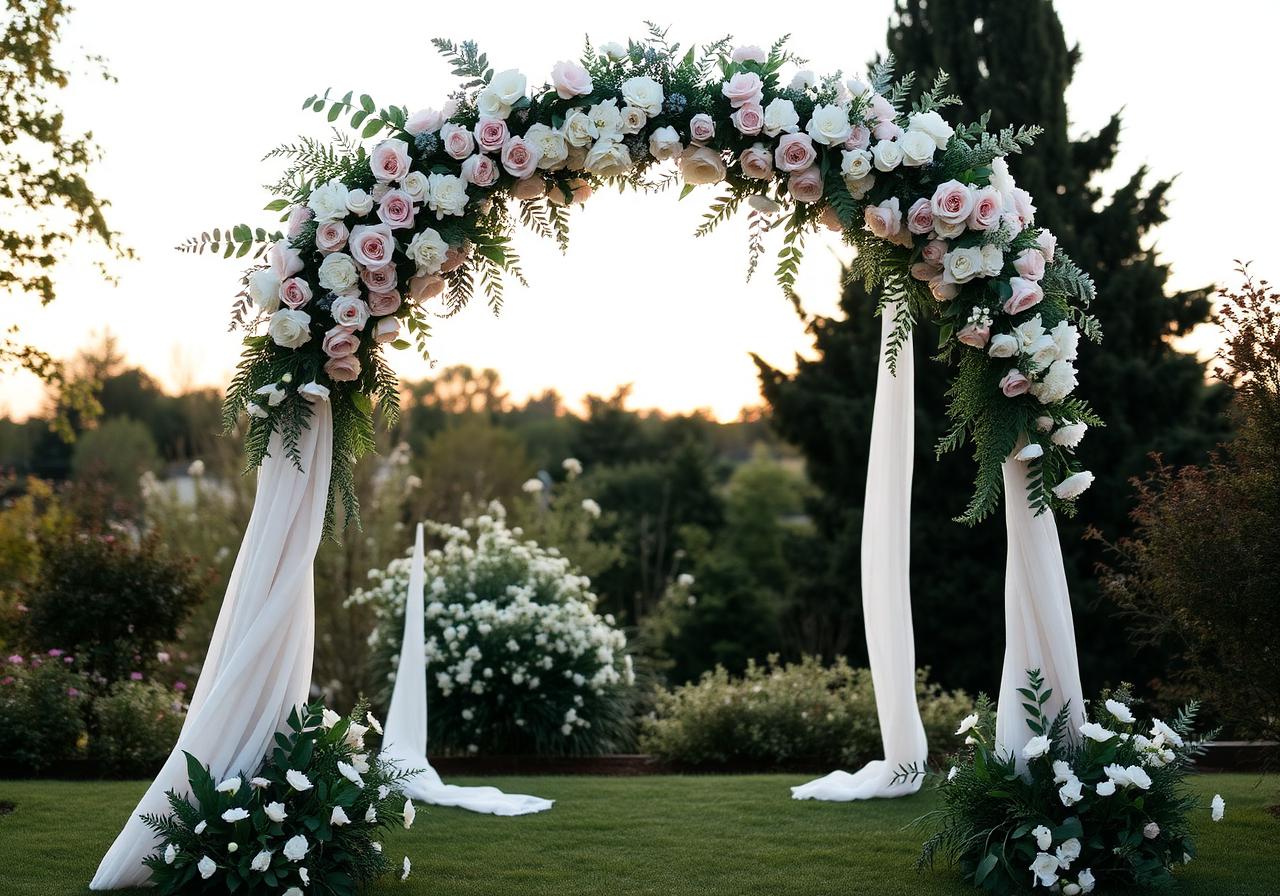 Arche florale de cérémonie